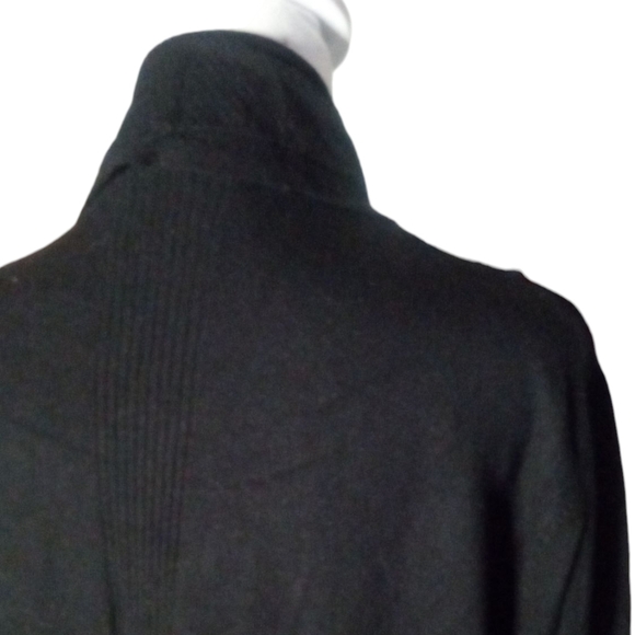 Cyrus Black Open Drape Front Cardigan Soft Nylon Blend Office Errands Size 2X - Picture 6 of 8
